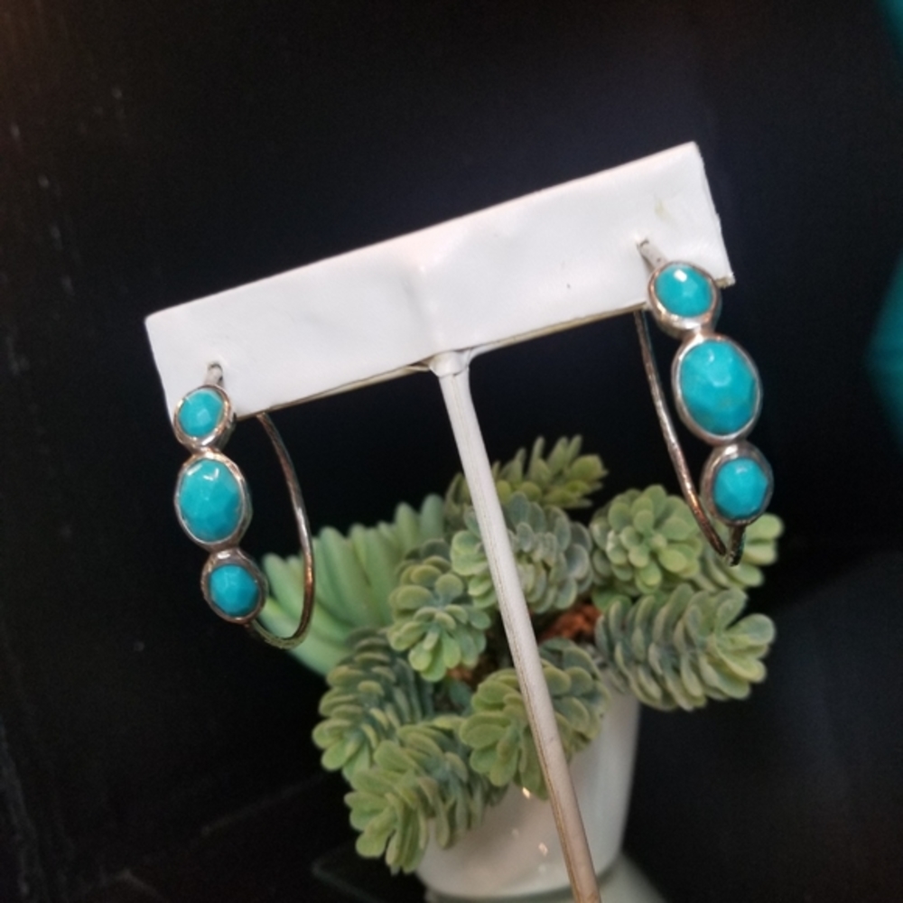 Triple Play Turquoise Earrings!🦚💙🦚